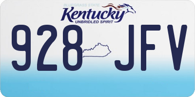 KY license plate 928JFV