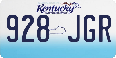 KY license plate 928JGR