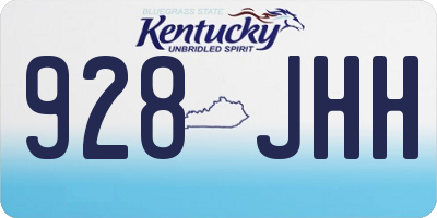 KY license plate 928JHH