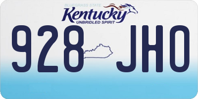 KY license plate 928JHO