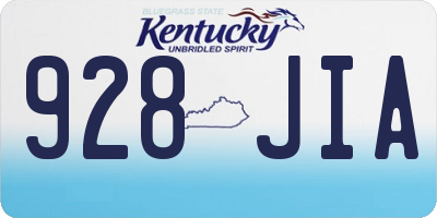 KY license plate 928JIA