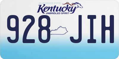 KY license plate 928JIH