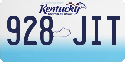 KY license plate 928JIT