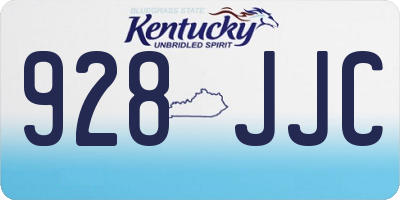 KY license plate 928JJC