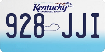 KY license plate 928JJI