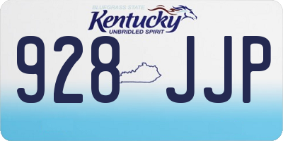 KY license plate 928JJP