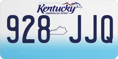 KY license plate 928JJQ