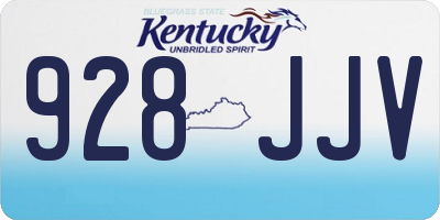 KY license plate 928JJV