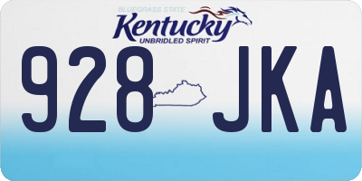 KY license plate 928JKA