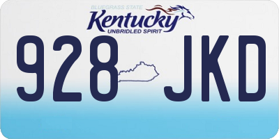 KY license plate 928JKD
