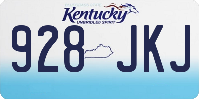 KY license plate 928JKJ