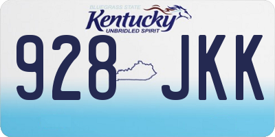 KY license plate 928JKK