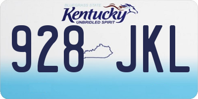 KY license plate 928JKL