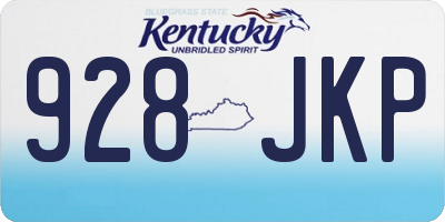 KY license plate 928JKP