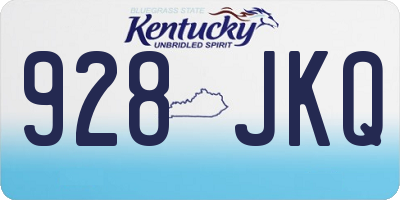 KY license plate 928JKQ