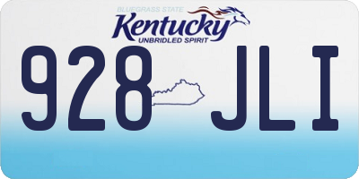 KY license plate 928JLI