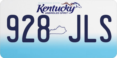 KY license plate 928JLS
