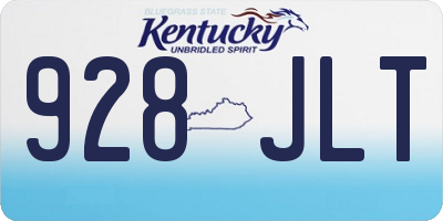 KY license plate 928JLT