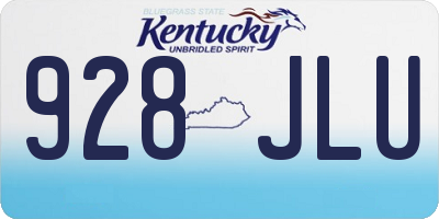 KY license plate 928JLU