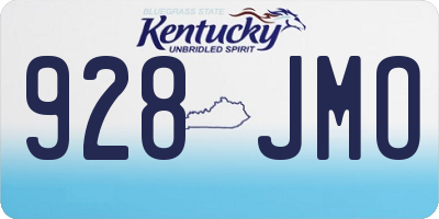 KY license plate 928JMO