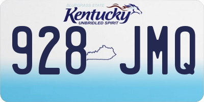 KY license plate 928JMQ