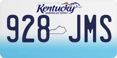 KY license plate 928JMS