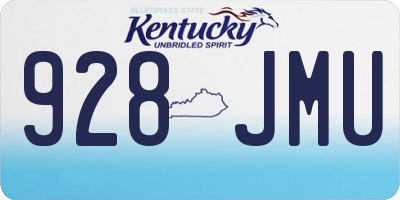 KY license plate 928JMU