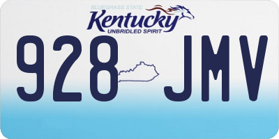KY license plate 928JMV