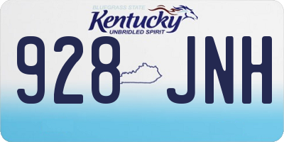 KY license plate 928JNH