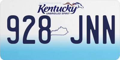 KY license plate 928JNN