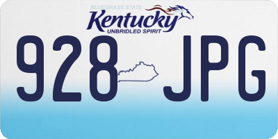 KY license plate 928JPG