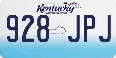 KY license plate 928JPJ