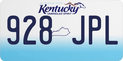 KY license plate 928JPL