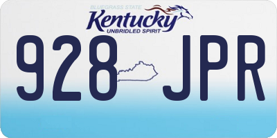 KY license plate 928JPR