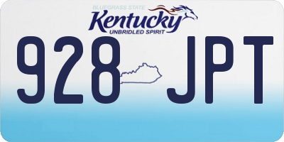 KY license plate 928JPT