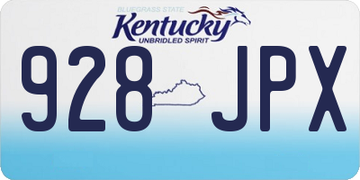 KY license plate 928JPX