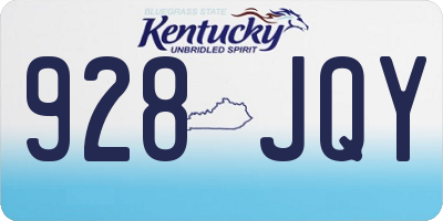 KY license plate 928JQY