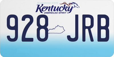 KY license plate 928JRB