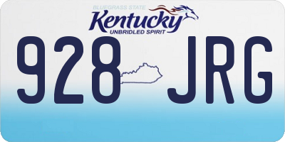 KY license plate 928JRG