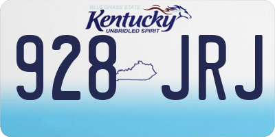 KY license plate 928JRJ