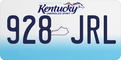 KY license plate 928JRL