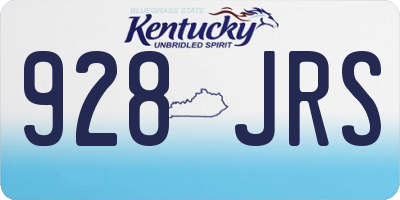KY license plate 928JRS