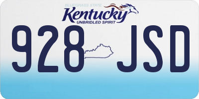 KY license plate 928JSD