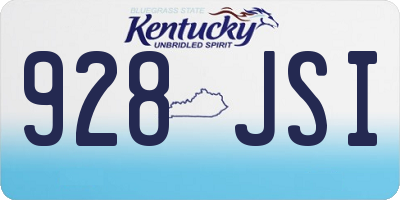KY license plate 928JSI