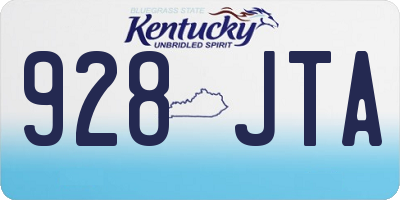 KY license plate 928JTA