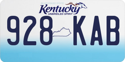 KY license plate 928KAB