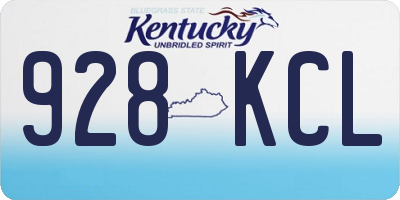 KY license plate 928KCL