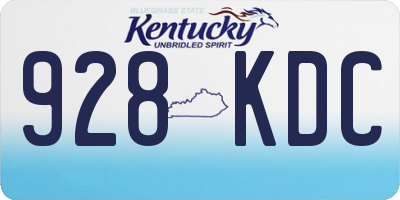 KY license plate 928KDC