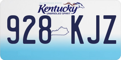 KY license plate 928KJZ
