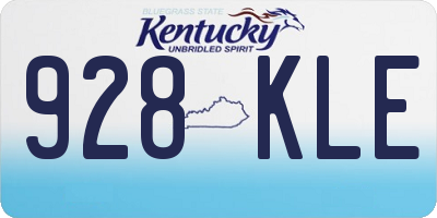 KY license plate 928KLE